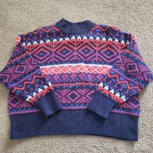Old Navy SoSoft Mock-Neck Fair Isle Sweater Women's XL Cool